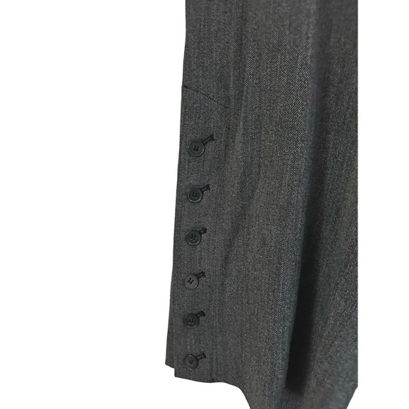 Lane Bryant Charvoal Gray Wide Leg Crop Button-Detail Pants - Sz 14 - Picture 3 of 4